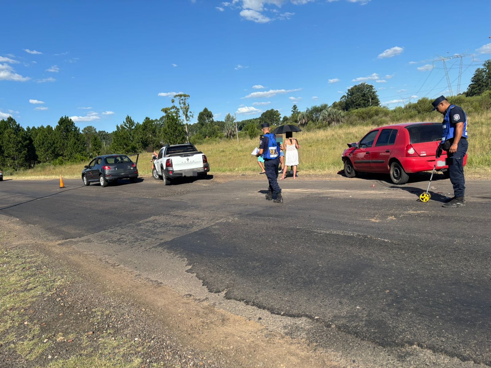 El mal estado de la ruta nacional 015 provocó un choque en cadena en Concordia - 7PAGINAS