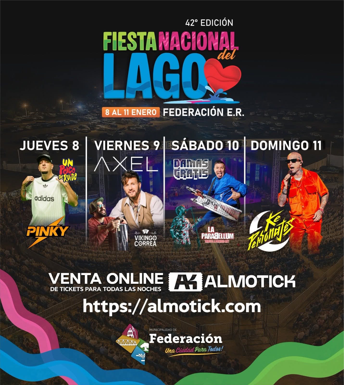 Recta final para la Fiesta Nacional del Lago: grilla completa de artistas - 7PAGINAS