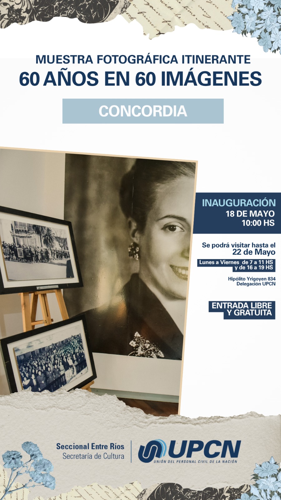 Memoria: UPCN inaugura en Concordia una muestra fotográfica sobre el Partido Peronista Femenino - 7PAGINAS
