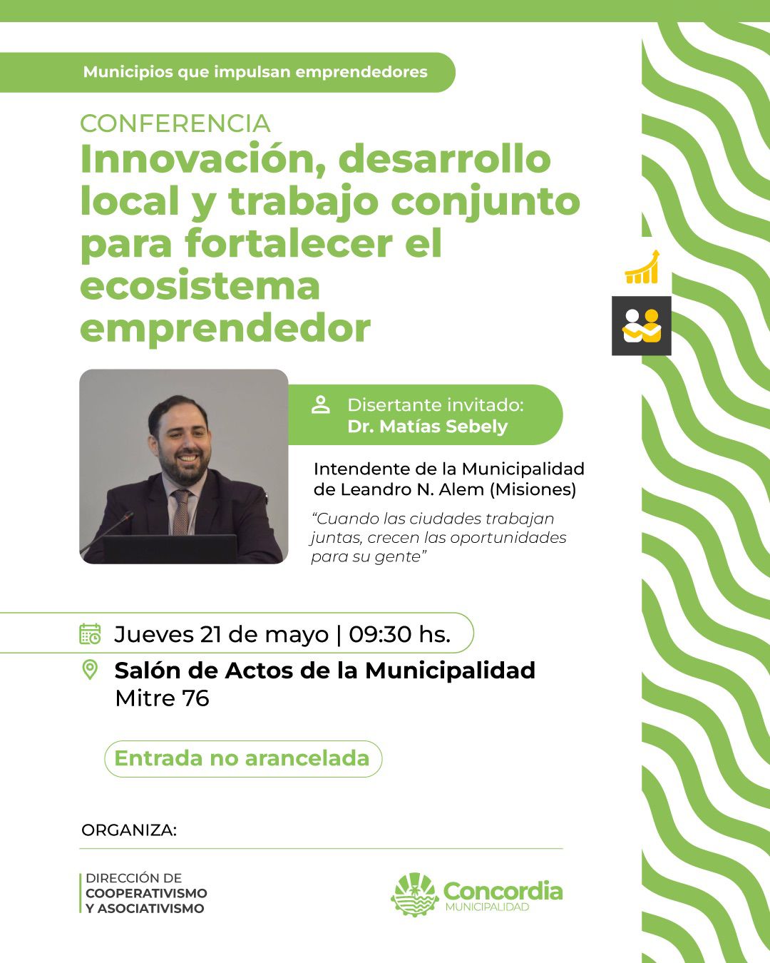 Concordia realizará la conferencia Municipios que impulsan emprendedores - 7PAGINAS