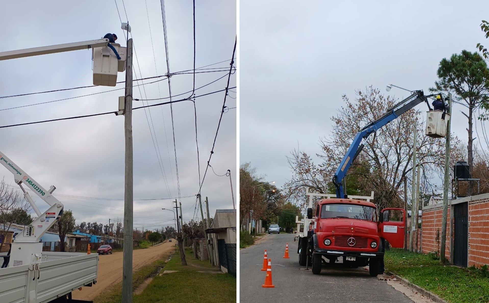 El Municipio reforzó la iluminación y realizó tareas integrales de mantenimiento en barrios de la zona sur de Concordia - 7PAGINAS